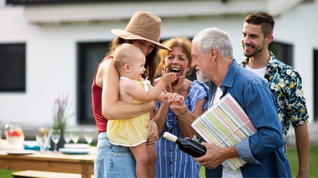Multi-generational Family Celebrating Outdoors